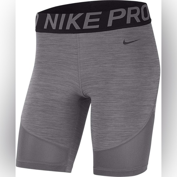 Nike Womens Pro 8'' Training Shorts Gray Compression Dri- fit - Picture 5 of 5